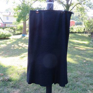Vintage Harve Benard Wool-Blend Charcoal-Grey Skirt, Size 14